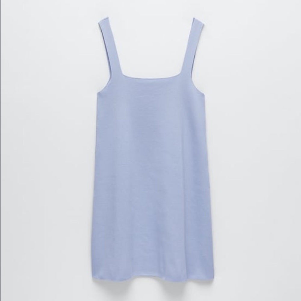 Zara light blue knit dress in M